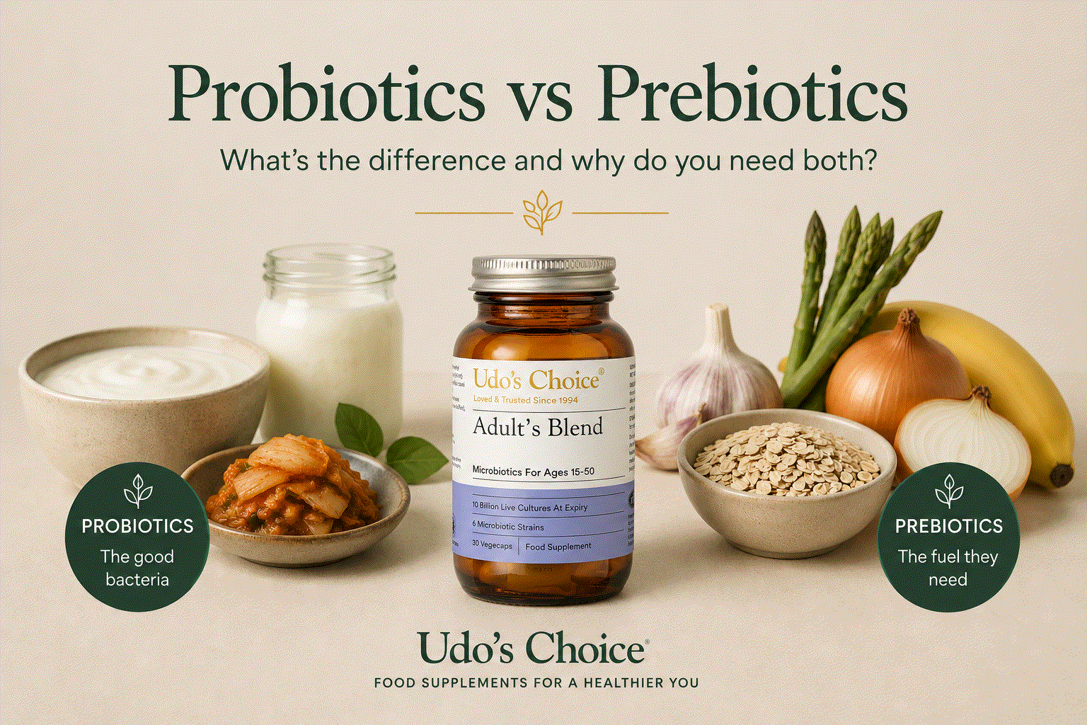 probiotics and prebiotics difference and why do you need both
