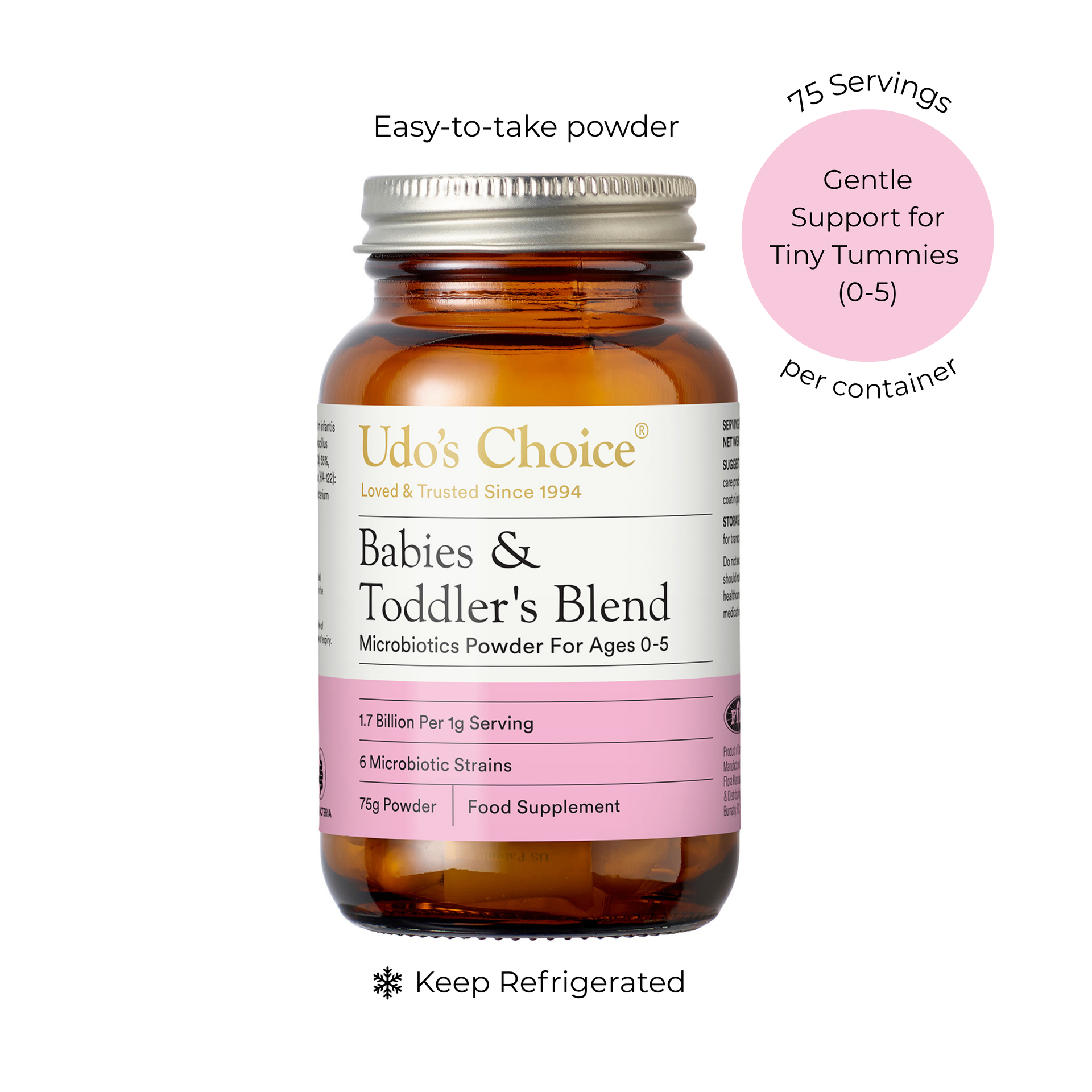 Udo's Choice Babies & Toddler's Blend Microbiotics | Probiotics for Kids (up to age 5)