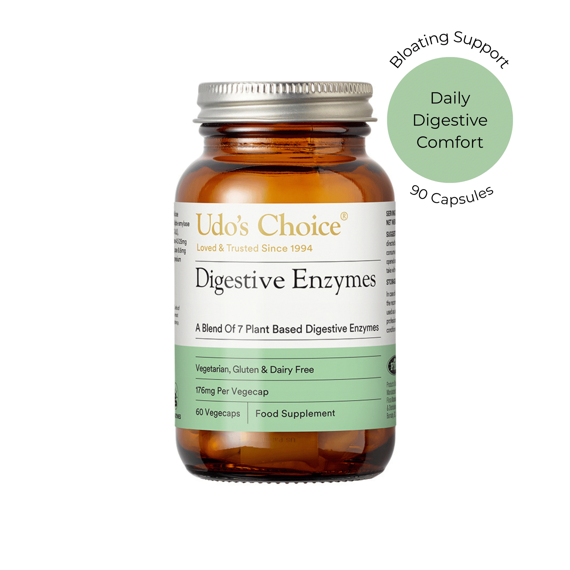 Udo's Choice Enzyme Blend Capsules | Super Enzymes - 90 Capsules
