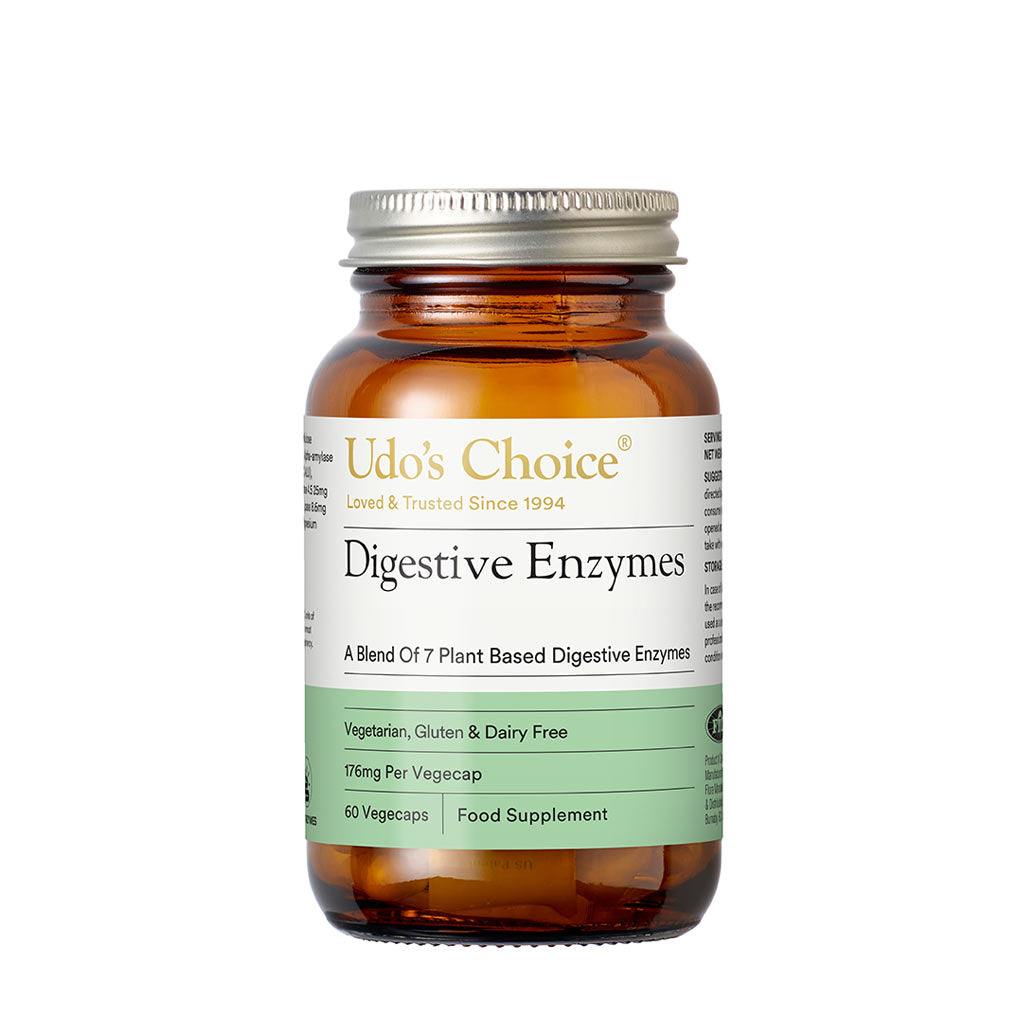Udo's Choice Digestive Enzymes bottle on a white background