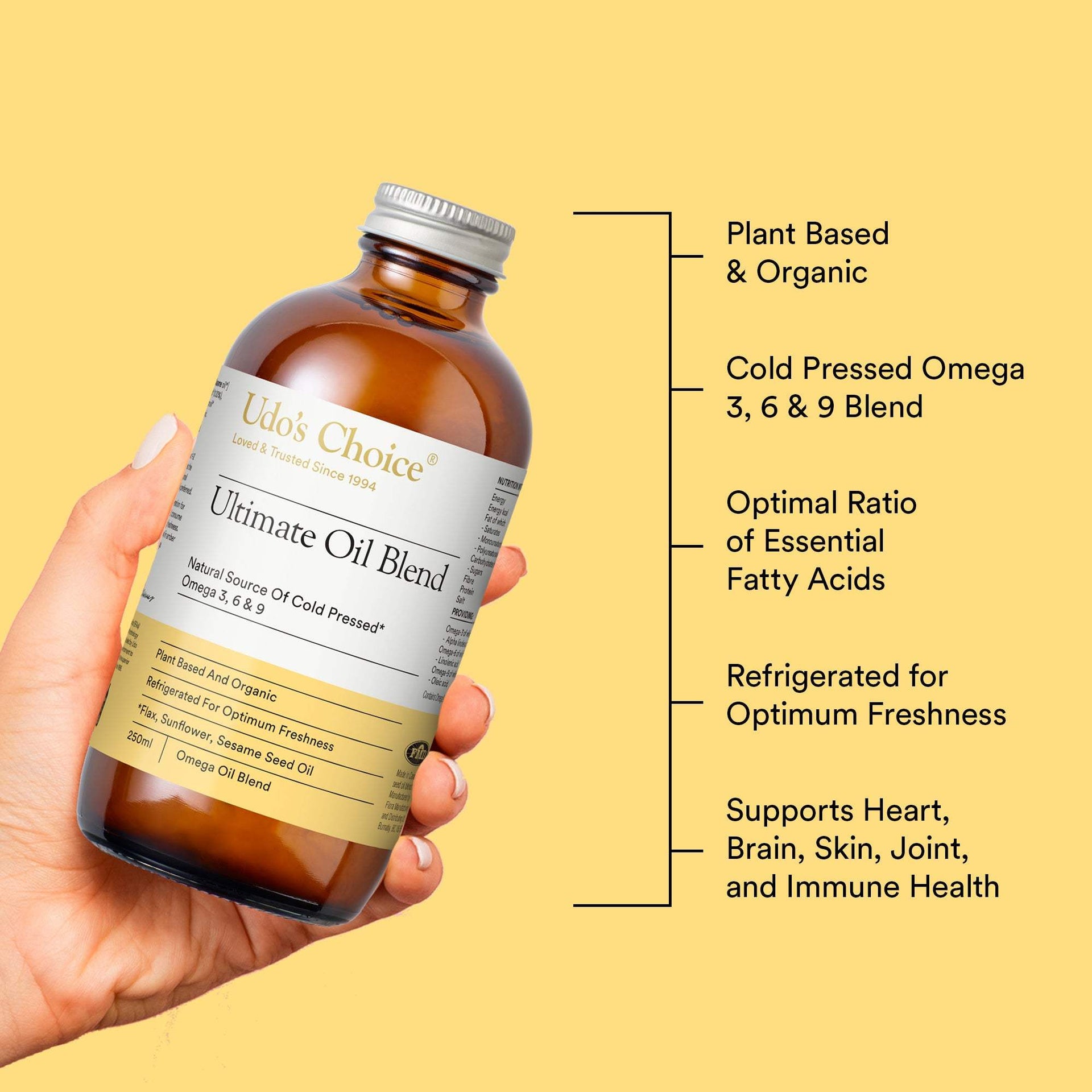 Udo's Choice Ultimate Oil Blend | Vegan Omega 3, 6 & 9